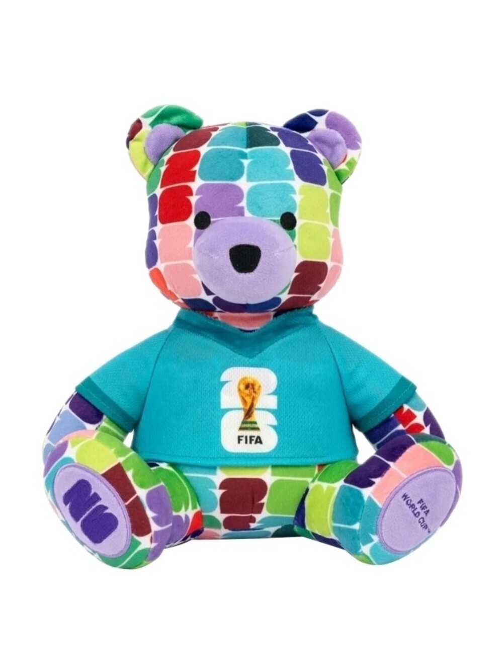Jazwares FIFA World Cup 2026 10" Colorful Bear Plush - Official 2026 World Cup